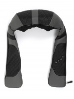 Роликовый массажер для шеи и плеч с ИК-прогревом черно-серый