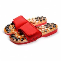 Массажные тапочки с камнями Красные