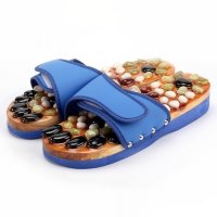 Массажные тапочки с камнями Синие