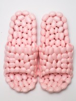 Массажные тапочки для бассейна и пляжа, Каучуковые, Массажеры-тапочки для дома и дачи, розовый