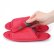 Массажные тапочки Релаксы  Velcro красные