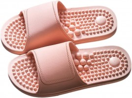 Массажные тапочки акупунктурные Антистресс, розовые