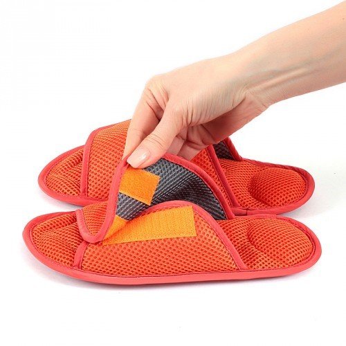 Массажные тапочки Релаксы  Velcro оранжевые
