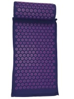 Акупунктурный набор «Лотос» коврик и валик фиолетовый, кокосовое волокно, лен 100%