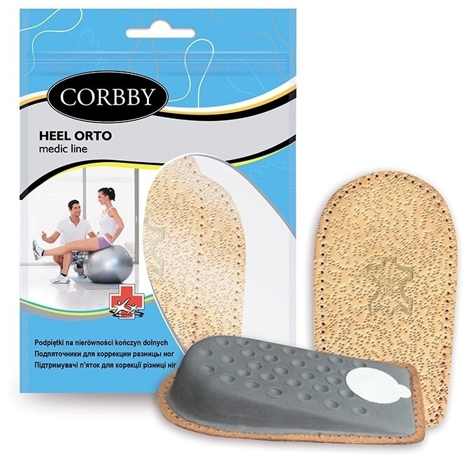 Подпяточники для коррекции разницы ног HEEL ORTO for man 1.5 см., Corbby