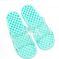 Гелевые массажные тапочки Mята мятная мягкая