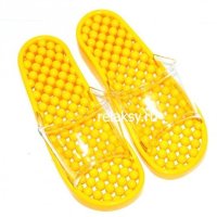 Гелевые массажные тапочки Желтые мягкие