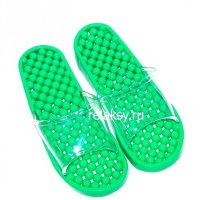 Гелевые массажные тапочки Зеленые мягкие