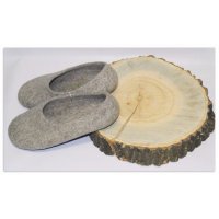 Войлочные домашние тапочки (Молочные)